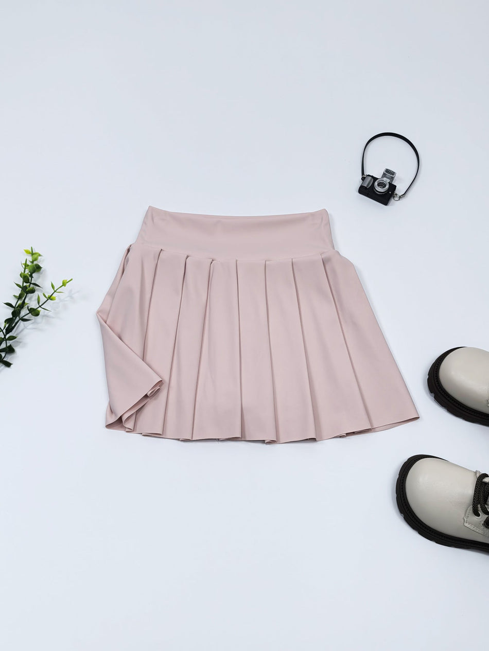 Girls' Nylon Pleated Mini Skirt