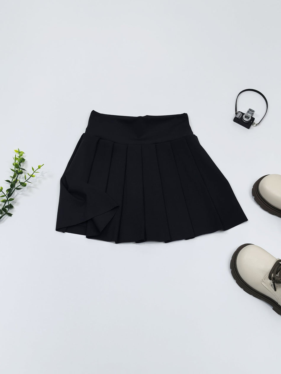 Girls' Nylon Pleated Mini Skirt