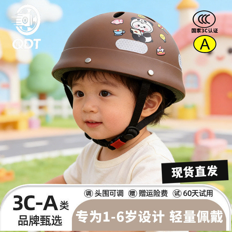 Adjustable ABS Helmet for Kids Aged 1–6 Years, Electric Bicycle