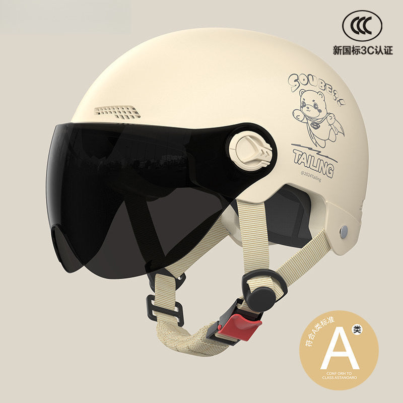 3C Certified Half-Face Helmet for Men and Women, ABS, All-Season