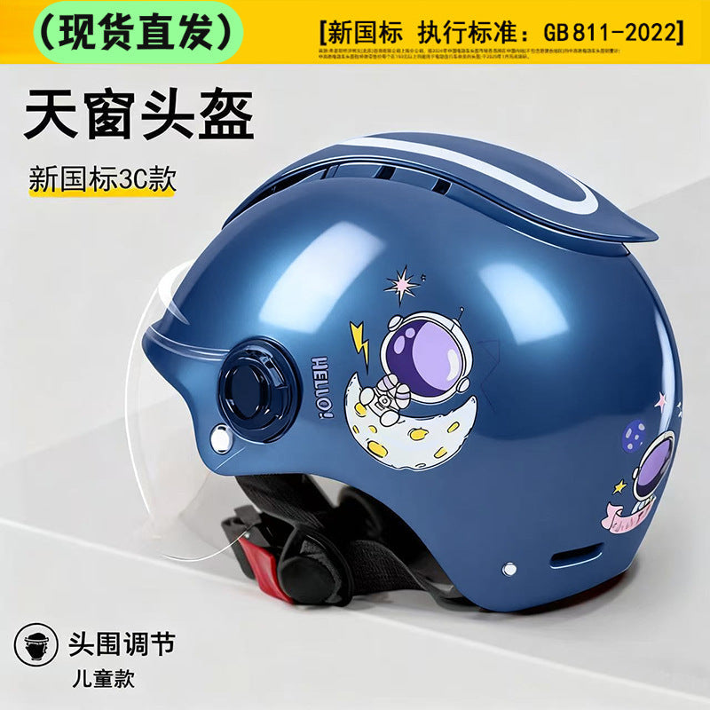 3C Certified ABS Half Helmet for Women and Kids, Sun Protection