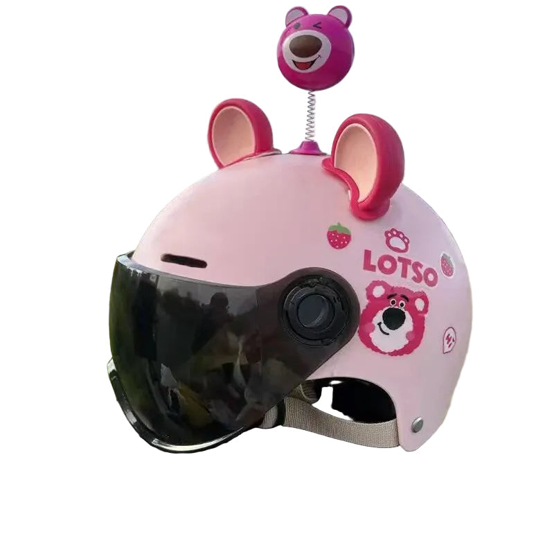 3C Certified ABS Kids Helmet with Sun Protection, Electric