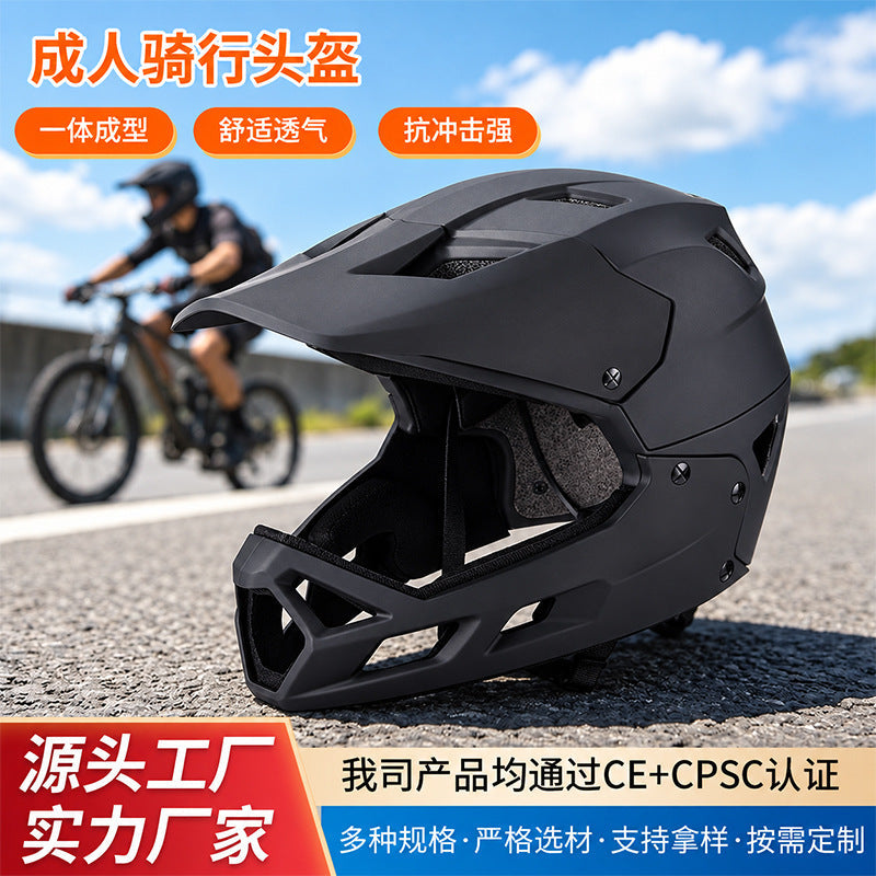 PC EPS Mountain Bike Downhill Full-Face Helmet for Adults