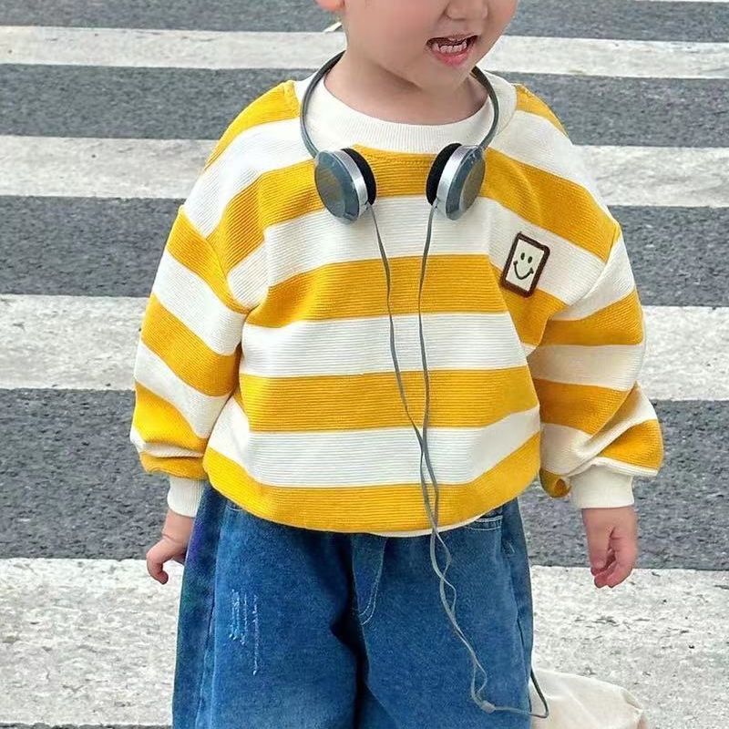 Boys' Class A Striped Soft Pullover Sweatshirt