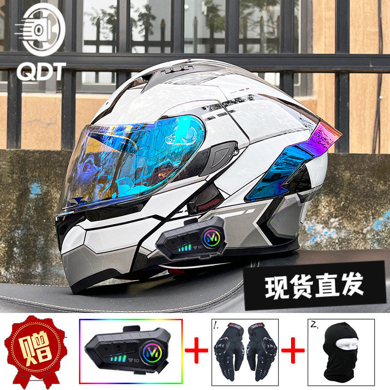 3C Certified Full-Face Helmet with Bluetooth and Dual Visor