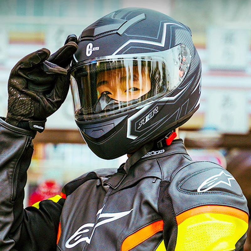 3C Certified ABS Full-Face Motorcycle Helmet with Lens
