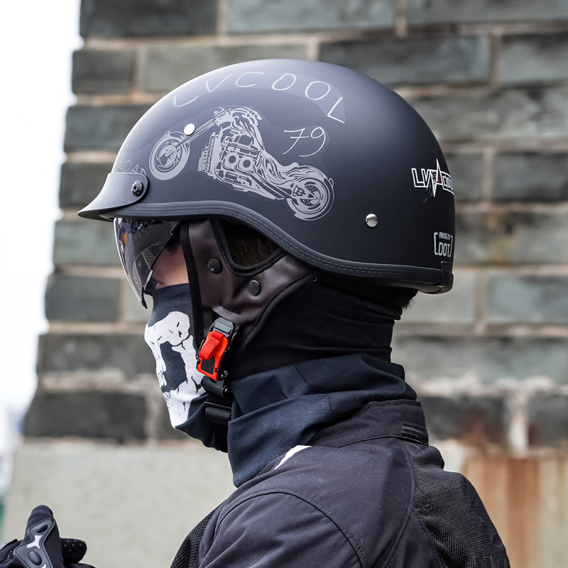 3C Certified ABS Half Helmet for Motorcycle Commuting, Summer