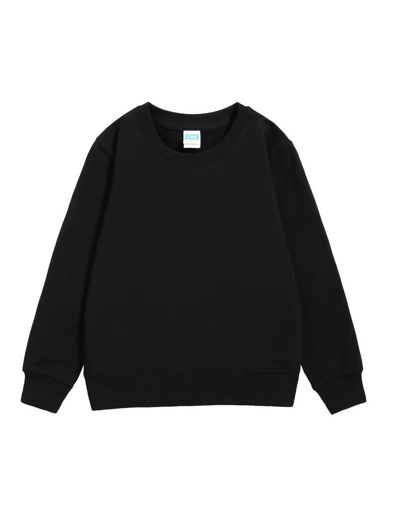 Unisex Kids' Soft Hooded Solid Pullover Sweatshirt