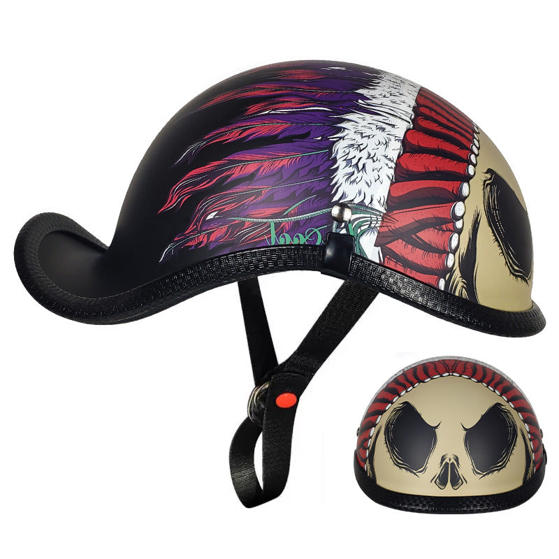 ABS Half Helmet for Men and Women, Summer Moped Riding Helmet