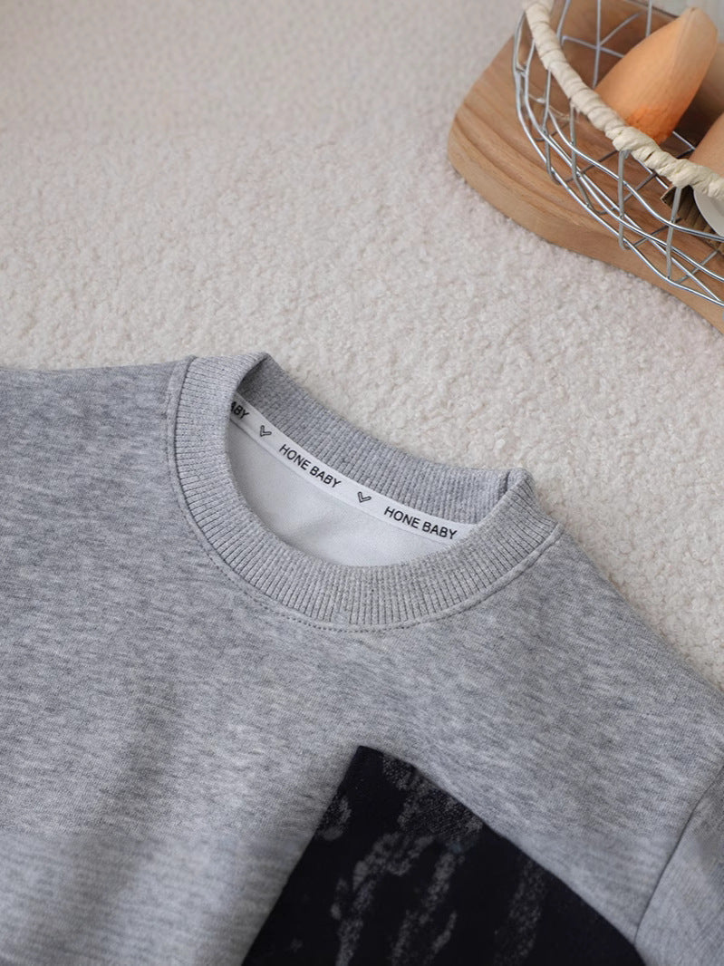 Boys' Cotton Soft Athletic Crewneck Sweatshirt