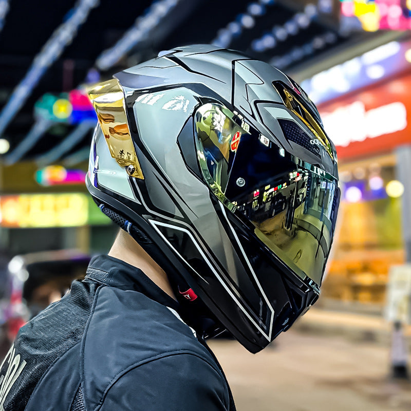 3C Certified ABS Full-Face Motorcycle Helmet with Lens,