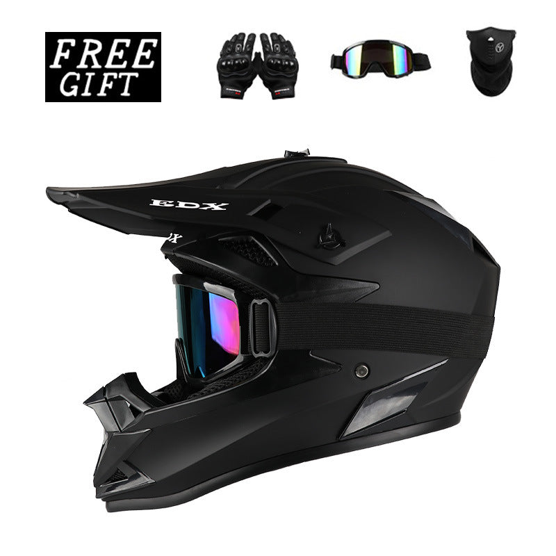 ABS Off-Road Motorcycle Helmet with Goggles, Mask and Gloves Set