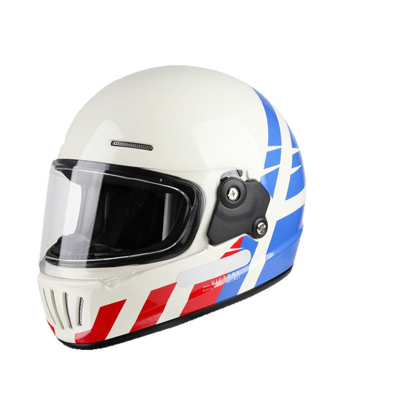 VGV L01 ABS Full-Face Motorcycle Helmet, Vintage Cruiser Style