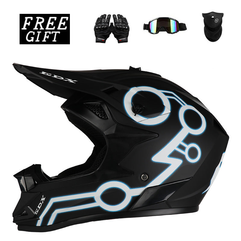 VGV ABS Off-Road Motorcycle Helmet with Goggles Mask Gloves