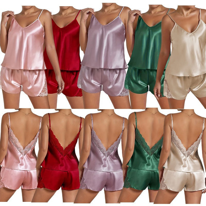 Ultra Lightweight Cami and Shorts Pyjama Set with V Neck