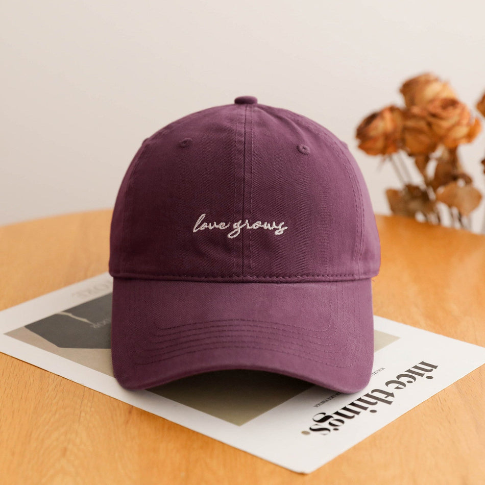Cotton Embroidered Baseball Cap with Adjustable Curved Brim