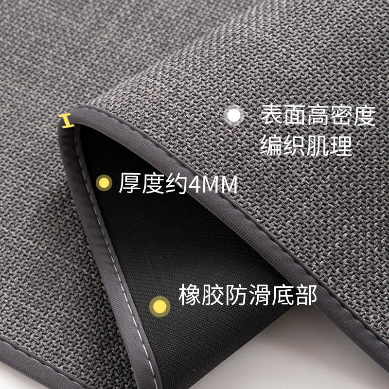 Imitation Linen Kitchen Floor Mat Water-Absorbent Non-Slip Design