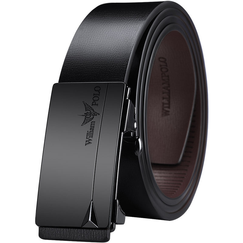 STOCK-Men's Toothless buckle two-layer belt