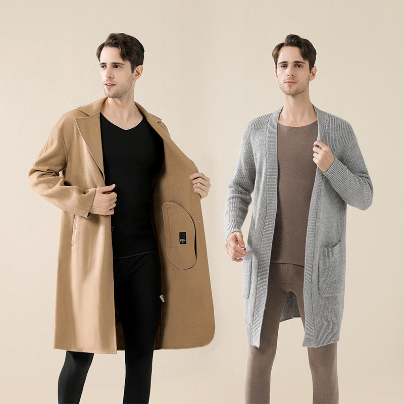 Couple’s German Velvet Thermal Set | Seamless Autumn Base Layer