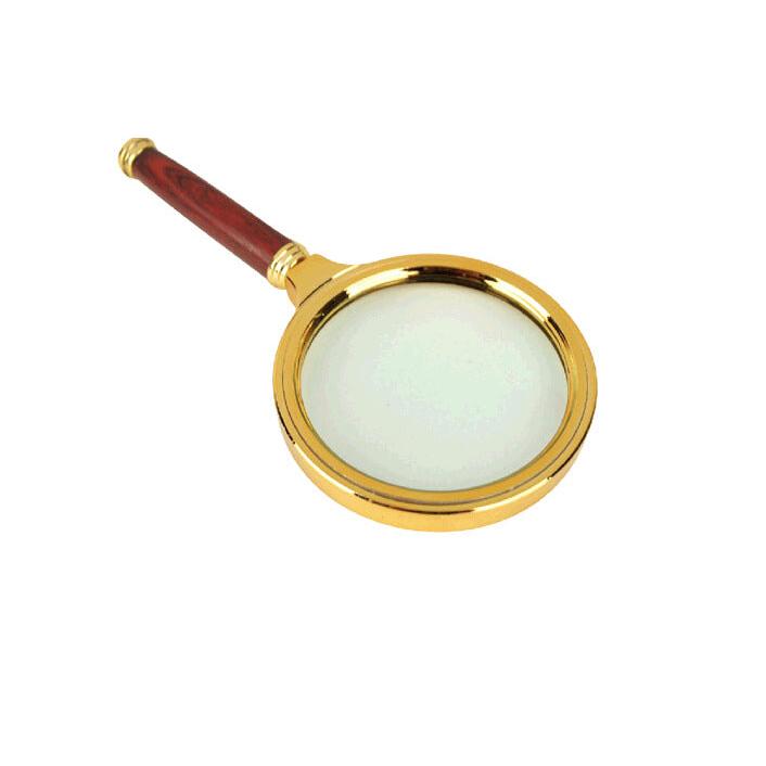 10X 80mm Handheld Magnifying Glass with Wooden Handle
