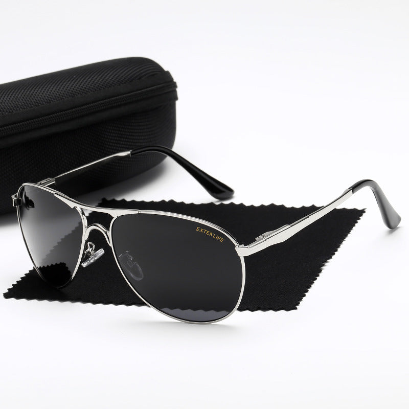 Men’s Polarized Metal Frame Sunglasses – Anti Blue Light