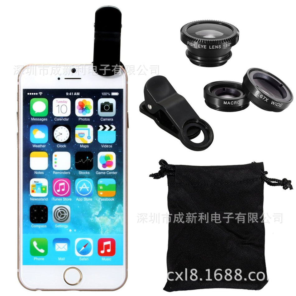 0.67X Fisheye Macro 3-in-1 Mobile Phone Lens Wholesale