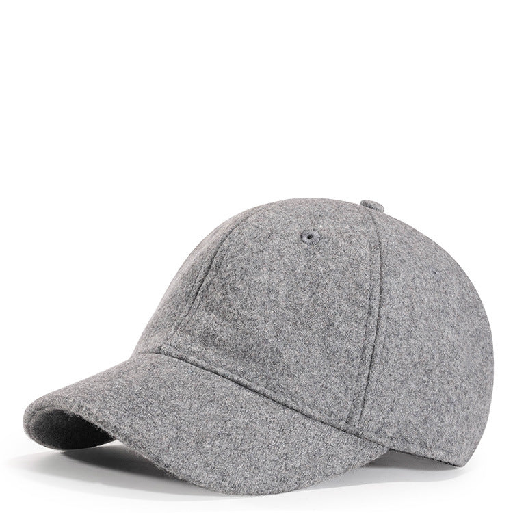 Short Brim Wool Baseball Cap for Winter