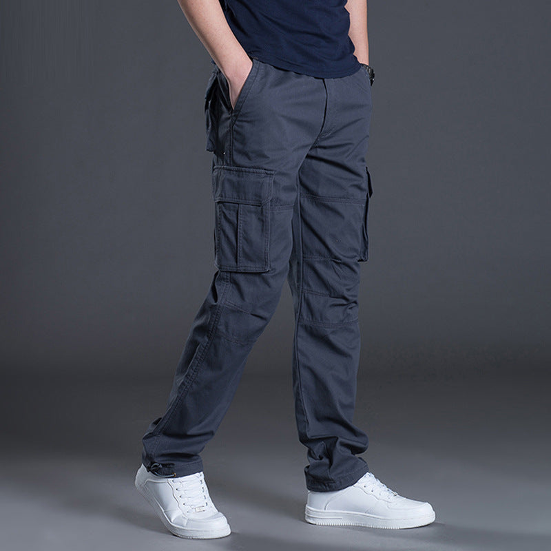 STOCK-Men’s Pure Cotton Cargo Pants Loose Fit