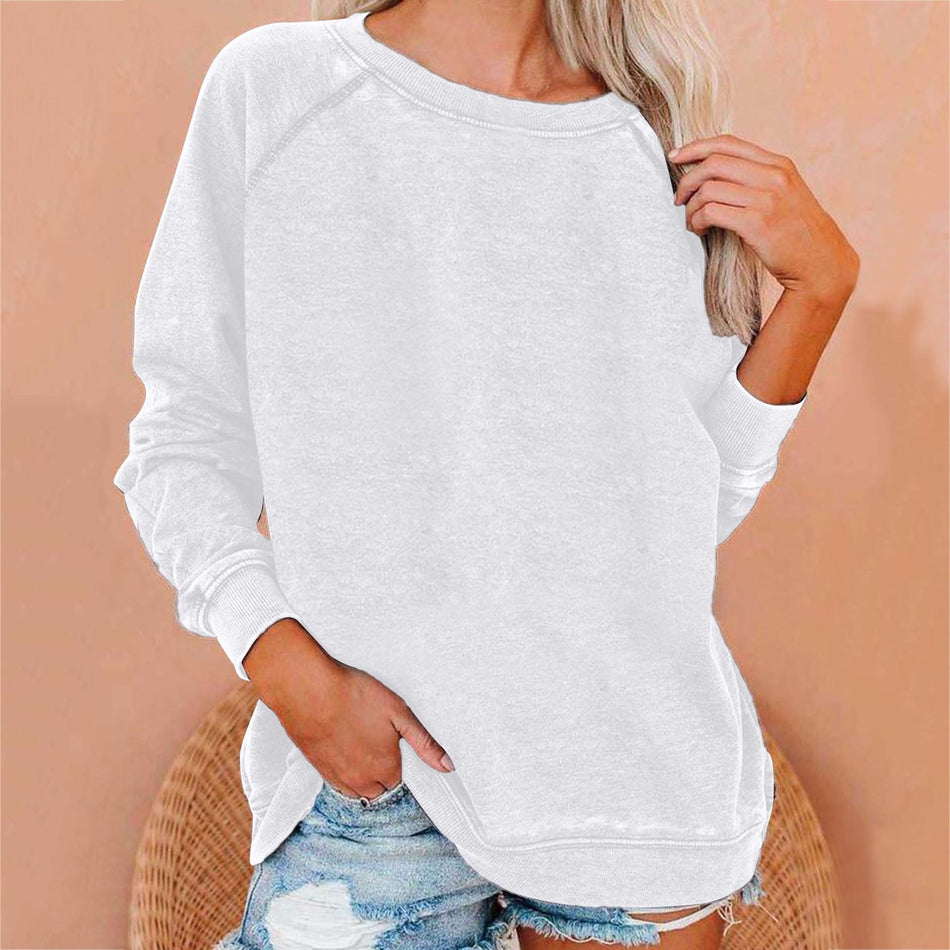 European American Autumn Winter Round Neck Loose Sweatshirt