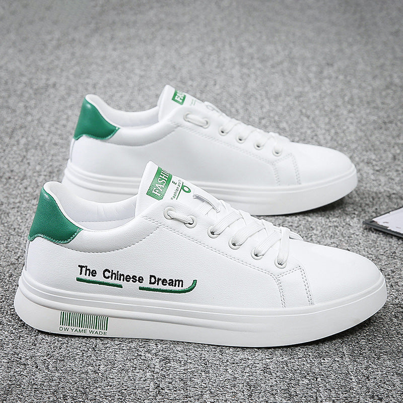 2025 Men’s Spring White Sneakers – Korean-Style Casual Shoes