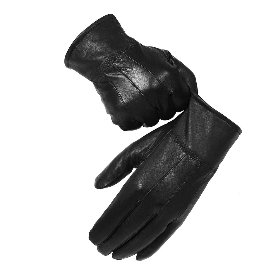 Men’s Leather Winter Gloves Fleece-Lined Riding & Driving