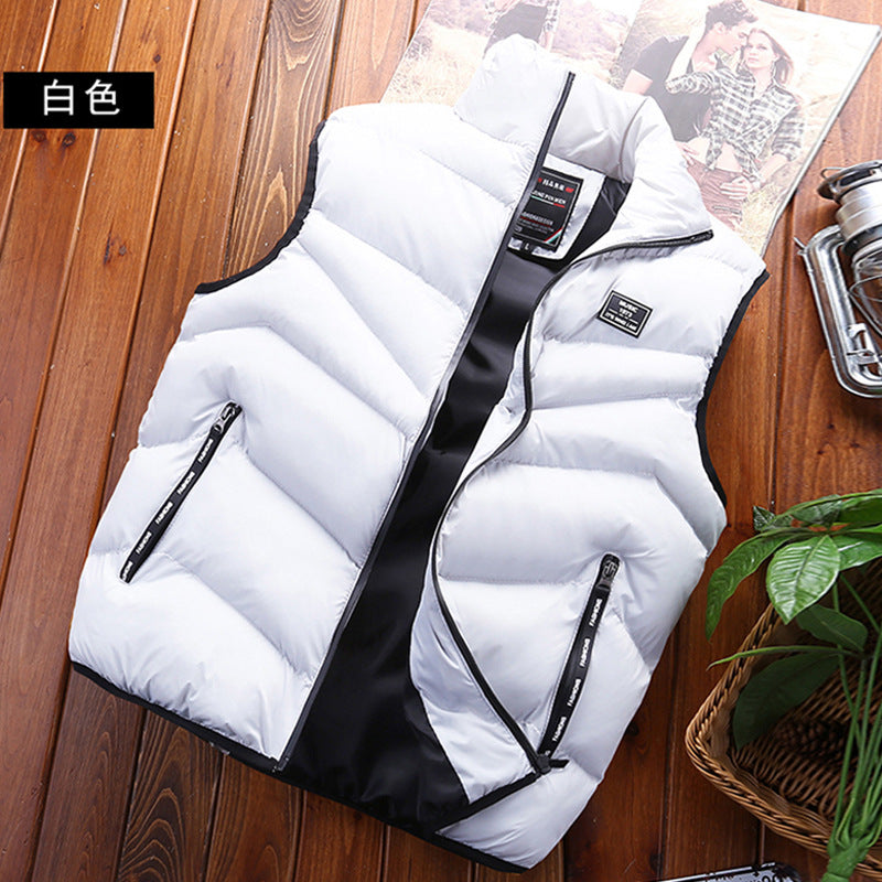Men’s Down Cotton Vest Warm Casual Waistcoat Jacket
