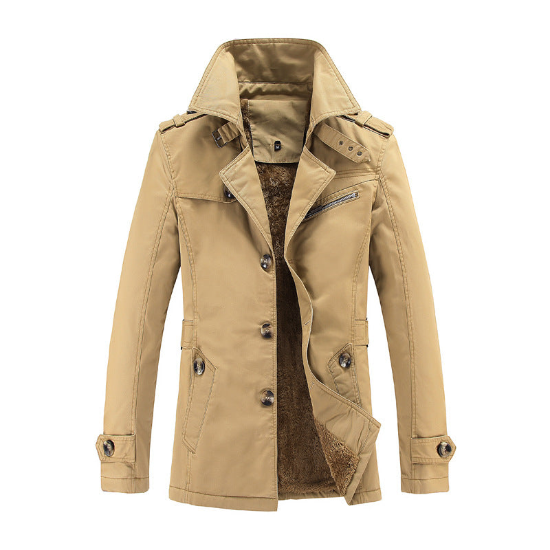 STOCK-Velvet Thick Long Winter Coat