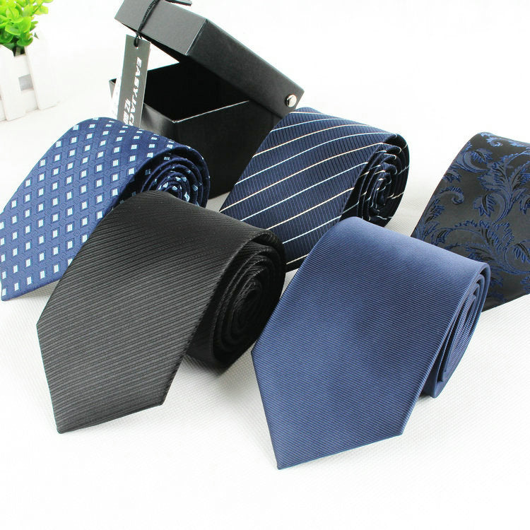 Formal Red & Black Tie – 8cm Wedding & Business Accessory
