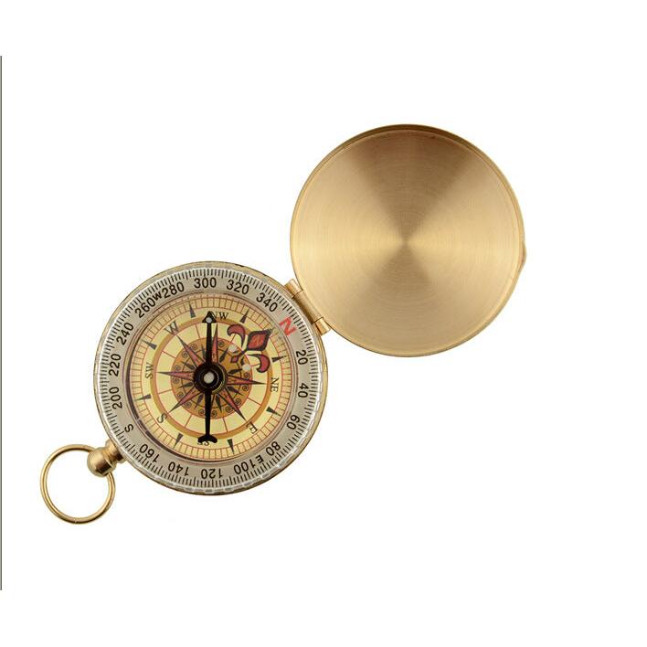 G50 Pure Copper Luminous Compass Keychain – Flip Cover