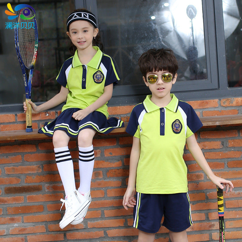 2025 Kids Summer School Uniforms Boys & Girls Sports Suits