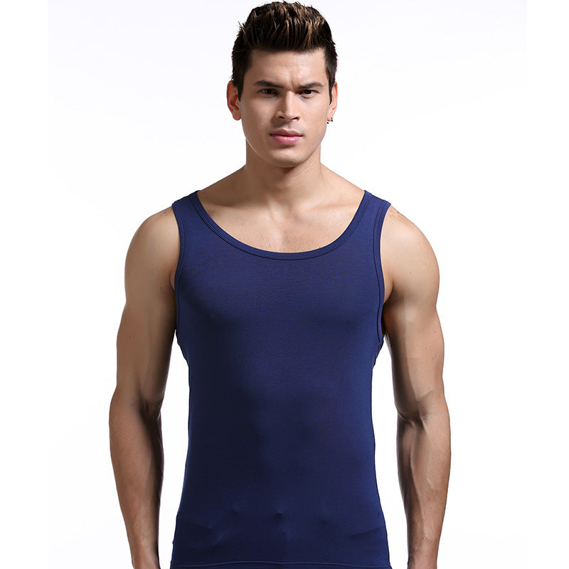 Men's Thin Stretch Fitness Sleeveless Sports Vest Shirt