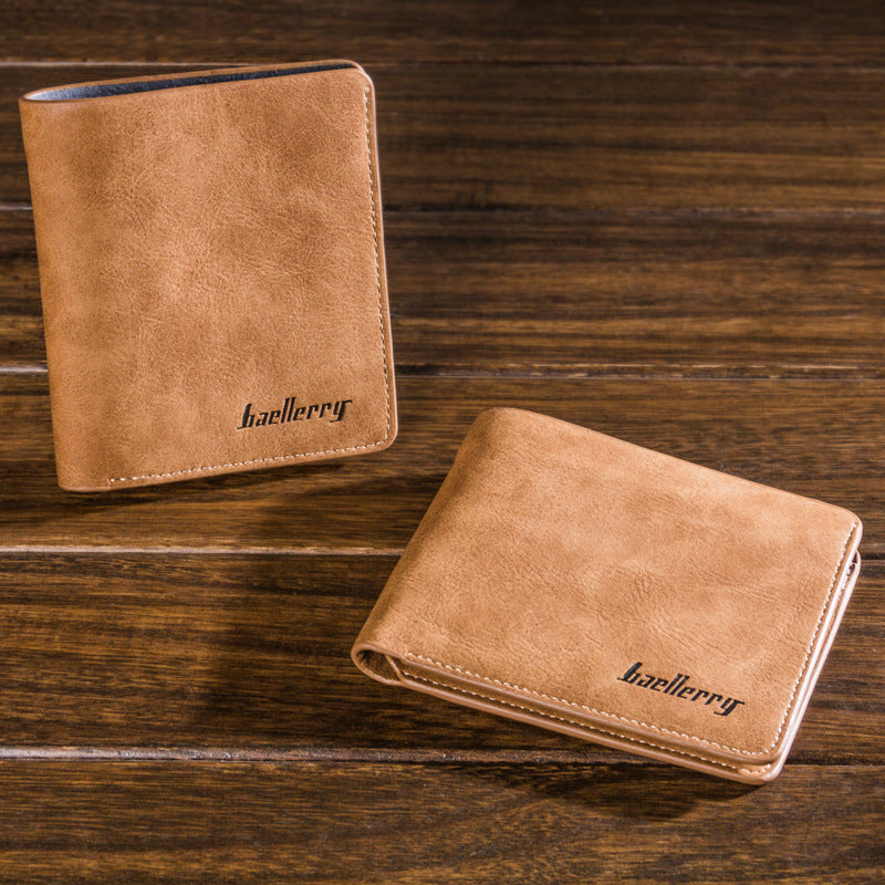 Men’s Retro Multi-Functional Leather Wallet – Large Capacity