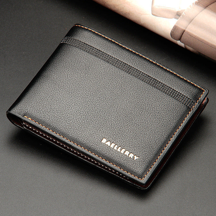 Men’s High-End Leather Wallet with Multi-Card Slots