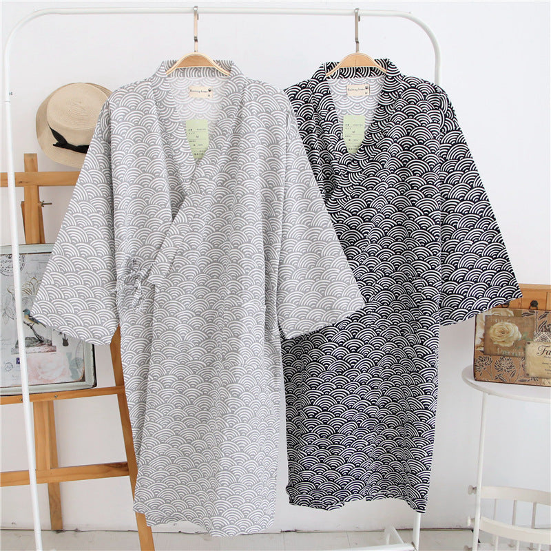 Men’s Cotton Gauze Long Robe