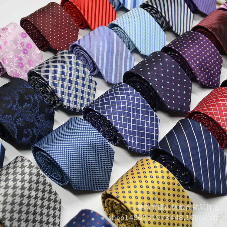 Striped 8cm Jacquard Tie – Business & Wedding Style