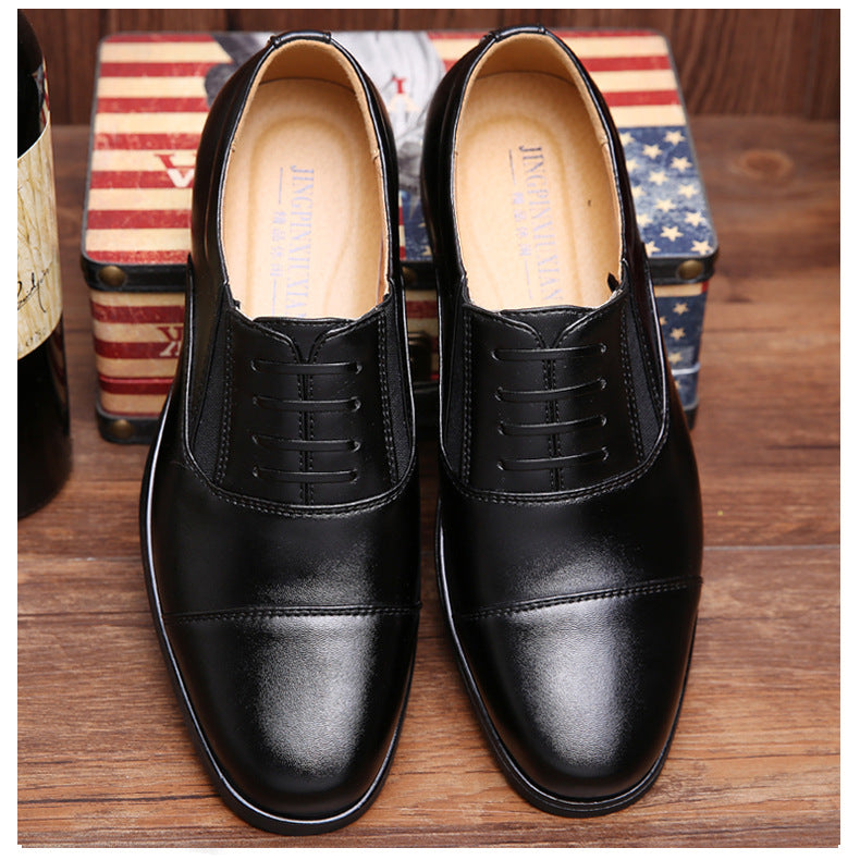 Men's Three-Joint Leather Formal Shoes – Stylish & Breathable