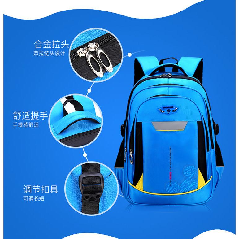 Large Capacity School Backpack for Boys – Grade 1–6