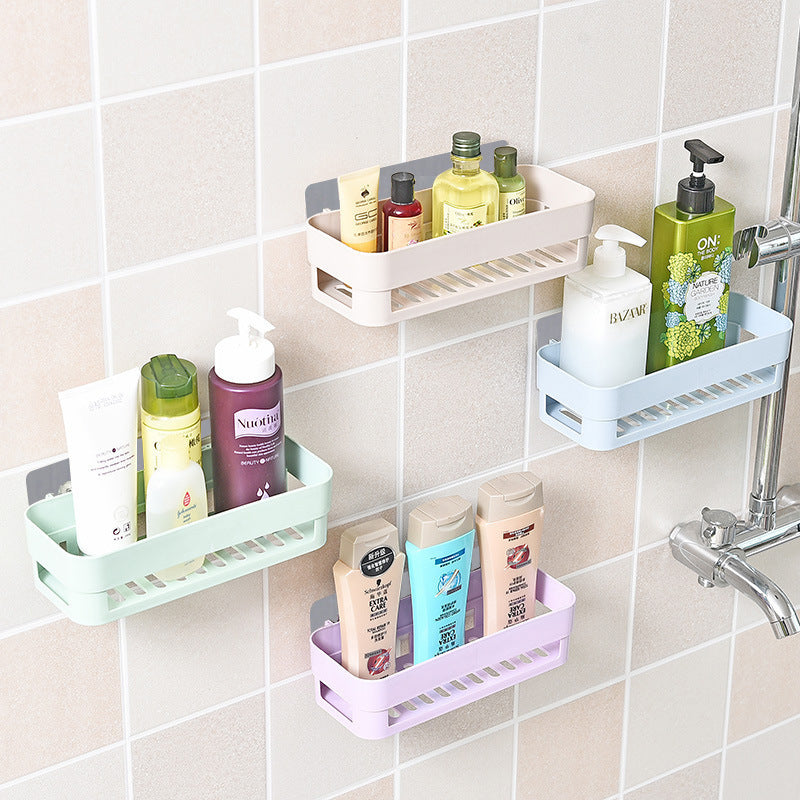 Rectangular Wall Rack – No-Drill Bathroom Organizer
