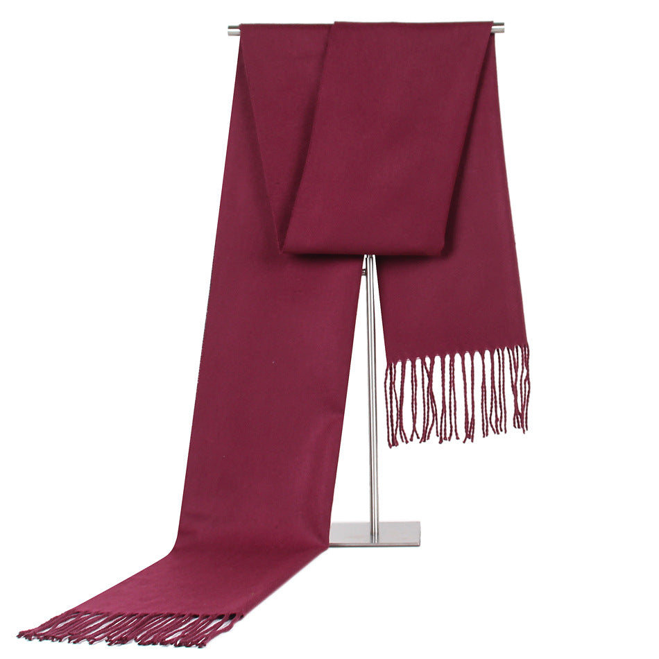 Men’s Imitation Cashmere Scarf Autumn & Winter Tassel Gift