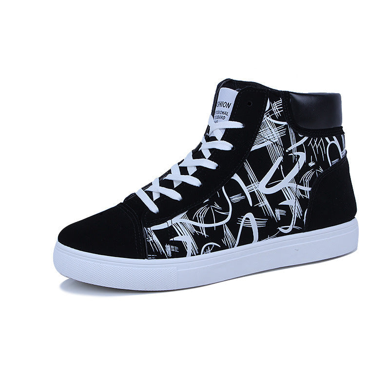 Men’s Spring High-Top Canvas Shoes Trendy Korean Style