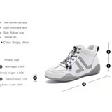 INSTOCK- New comfortable leather women's soft-soled white shoes