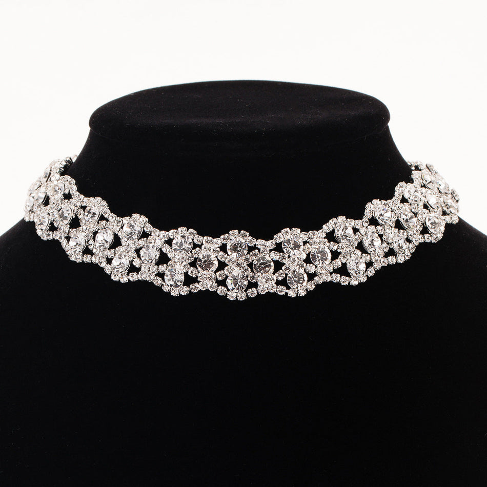 Korean Style Crystal Rhinestone Sweater Necklace