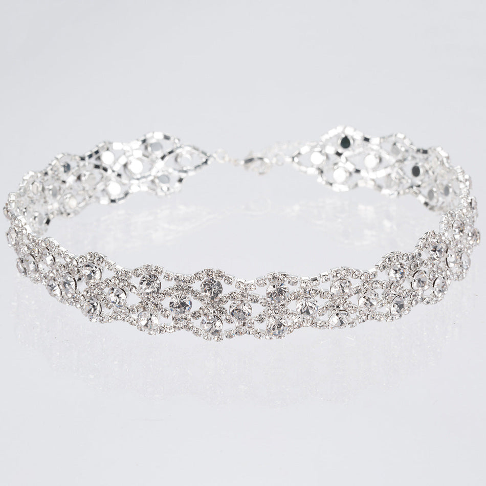 Korean Style Crystal Rhinestone Sweater Necklace