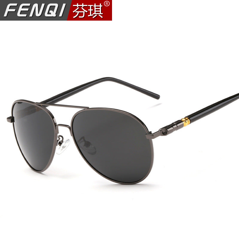 Men’s Polarized Round Toad Mirror Retro Sunglasses